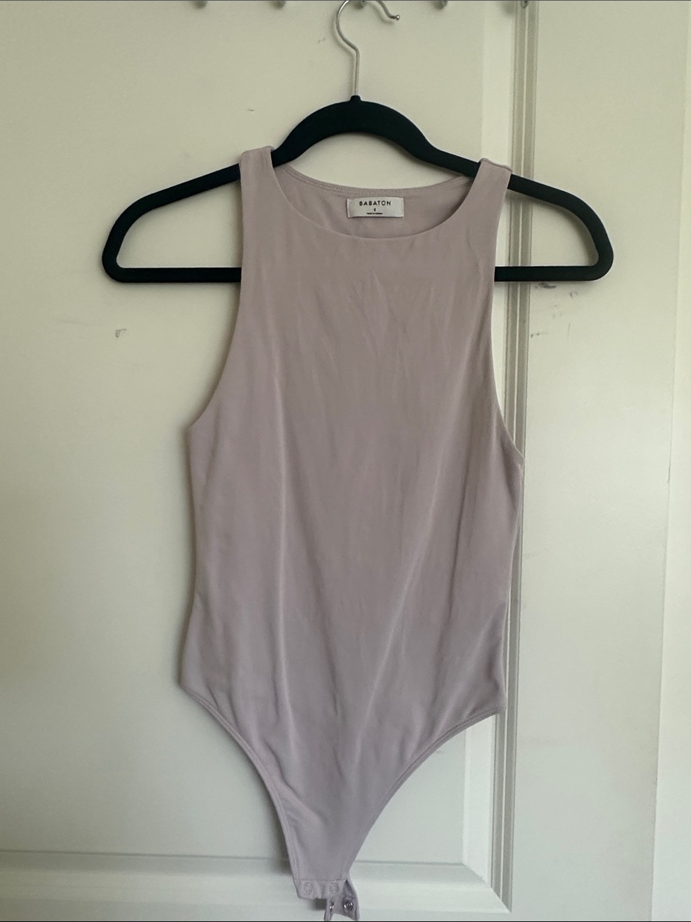 Babaton Mauve High-Neck Sleeveless Bodysuit
